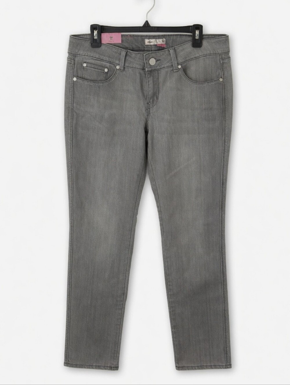 Womens Size 12 "Route 66" Women's Curvy Straight Leg Gray Wash Stretch Jeans